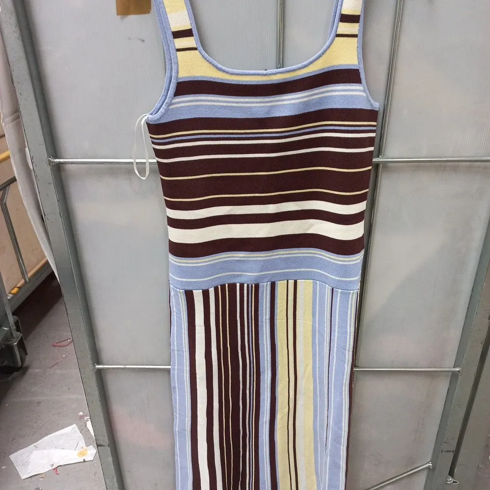 NOBODY'S CHILD MULTI-STRIPE KNIT DRESS – UK SIZE S