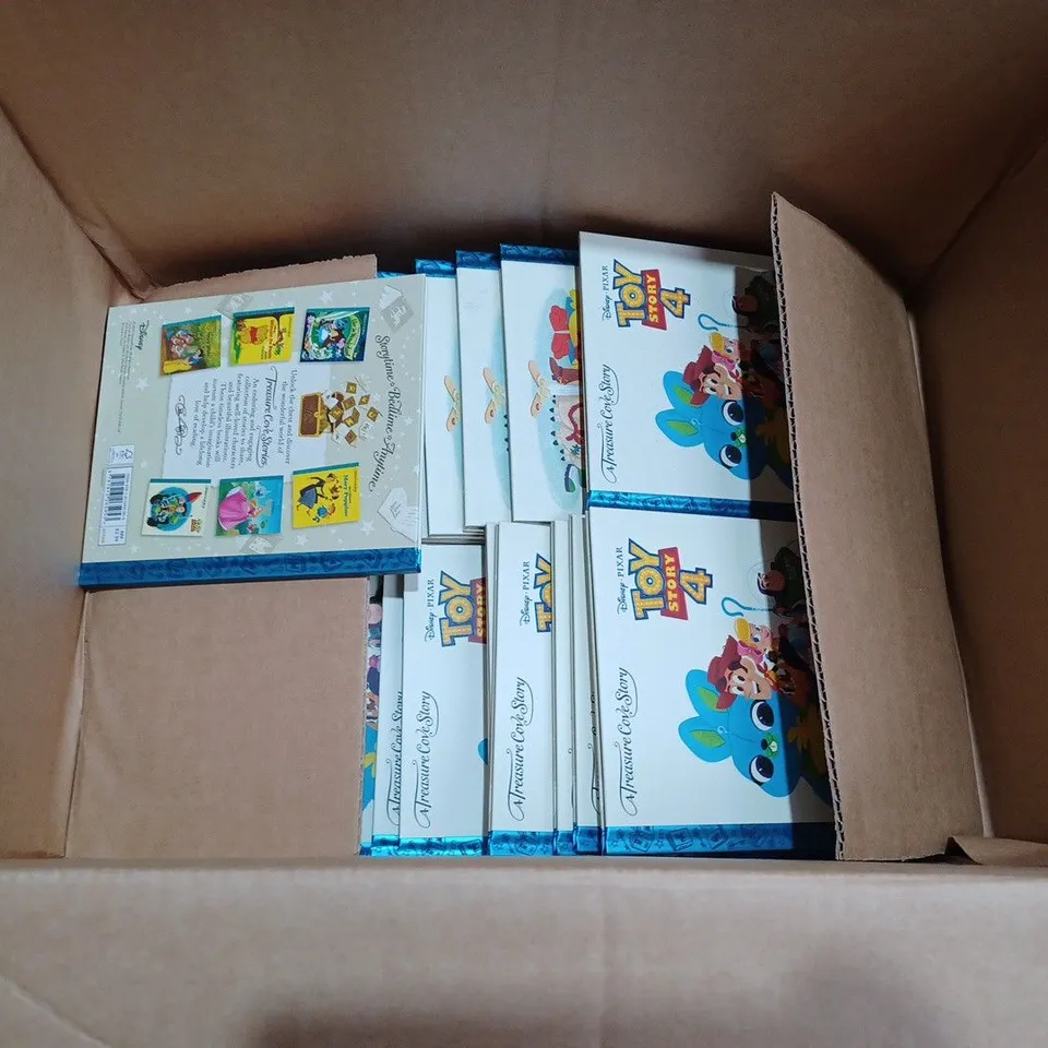 BOX TO CONTAIN 20 X DISNEY A TREASURE COVE STORY, "TOY STORY 4" CHILDRENS BEDTIME BOOKS 