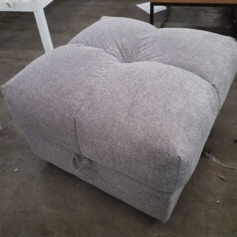 AJADA 69CM WIDE SQUARE OTTOMAN WITH STORAGE - LATTE