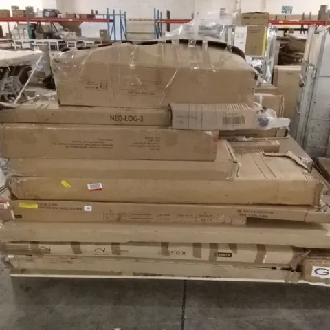 PALLET OF ASSORTED INCOMPLETE FURNITURE PARTS AND PIECES