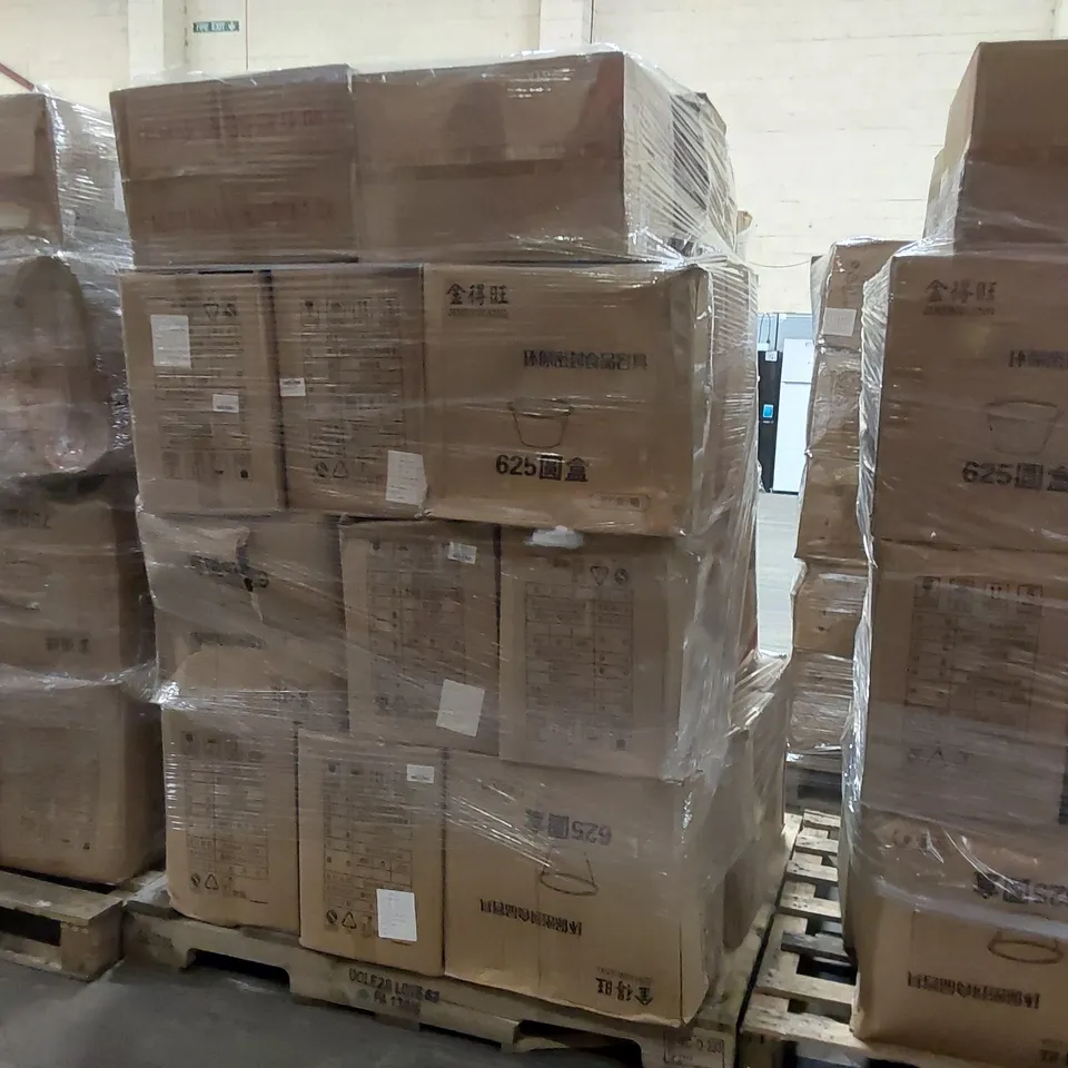 PALLET TO CONTAIN A LARGE ASSORTMENT OF SEALED FOOD CONTAINERS 