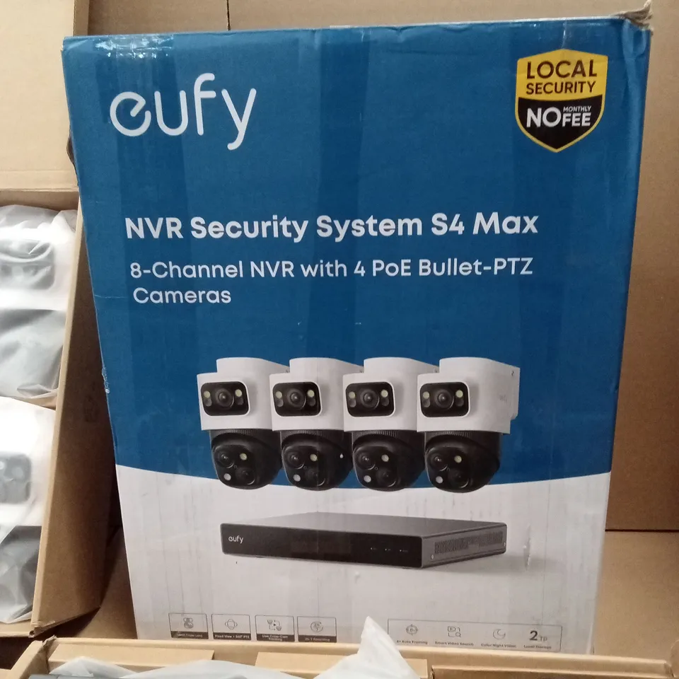 BOXED EUFY SECURITY POE NVR CCTV CAMERA SYSTEMS S4 MAX RRP £1249