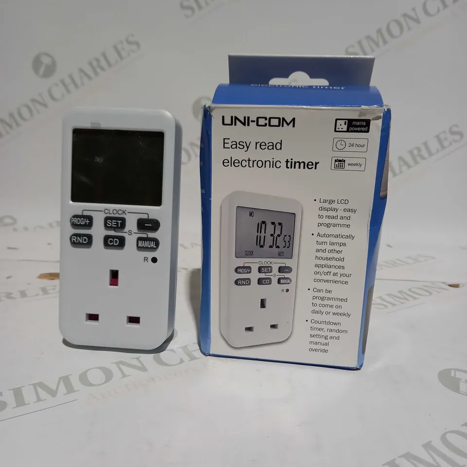 UNI-COM EASY READ DIGITAL ELECTRONIC TIMER SOCKET
