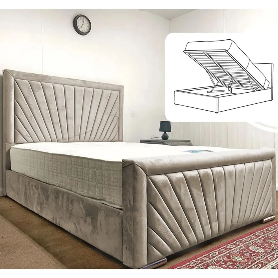 MARIO UPHOLSTERED BED - SIZE UNSPECIFIED (5 PARTS)