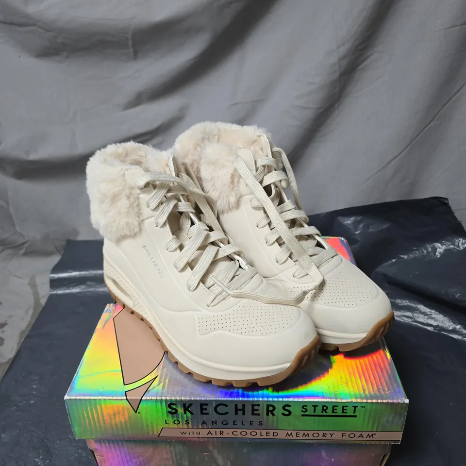 SKECHERS STREET LOS ANGELES FUR-LINED BOOTS – BEIGE (WOMEN’S) 5 