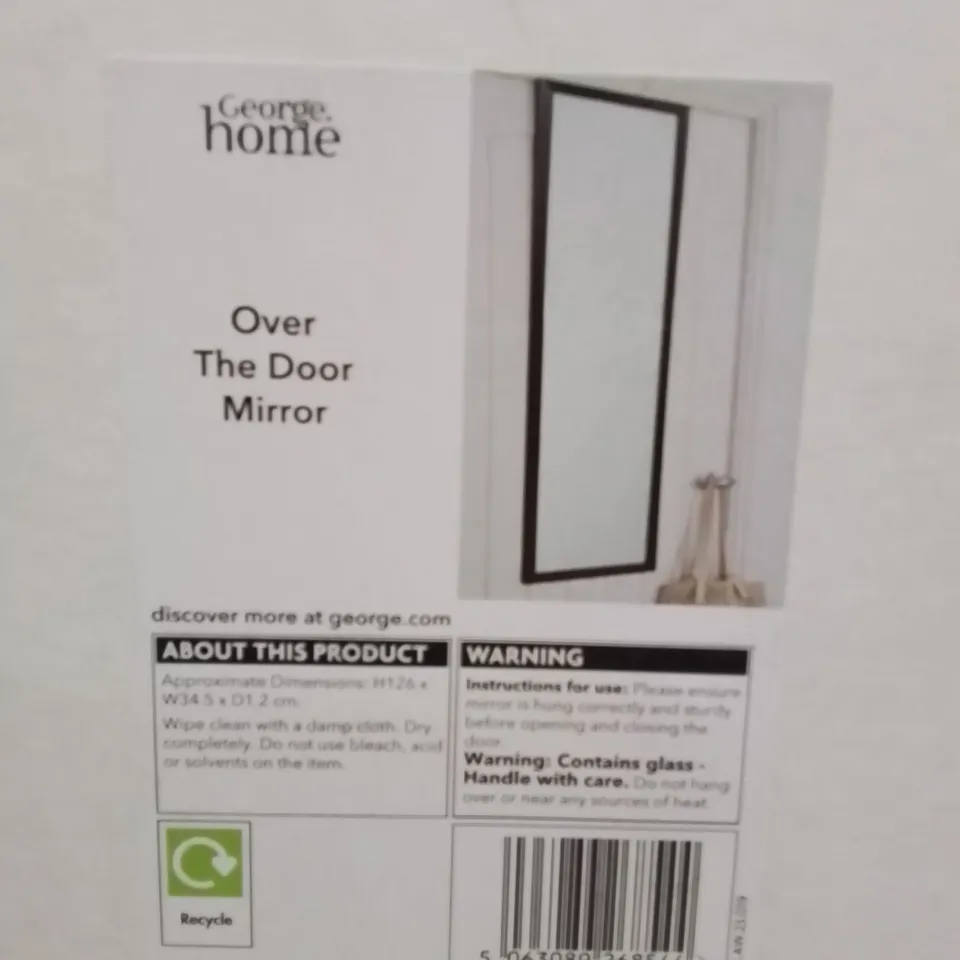 BOXED OVER THE DOOR MIRROR 