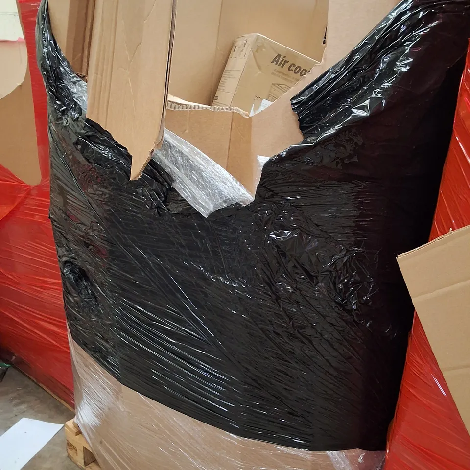 PALLET OF ASSORTED HOUSEHOLD ITEMS AND PRODUCTS TO INCLUDE;AIR COOLER,CUSHION,LUNCH BAG