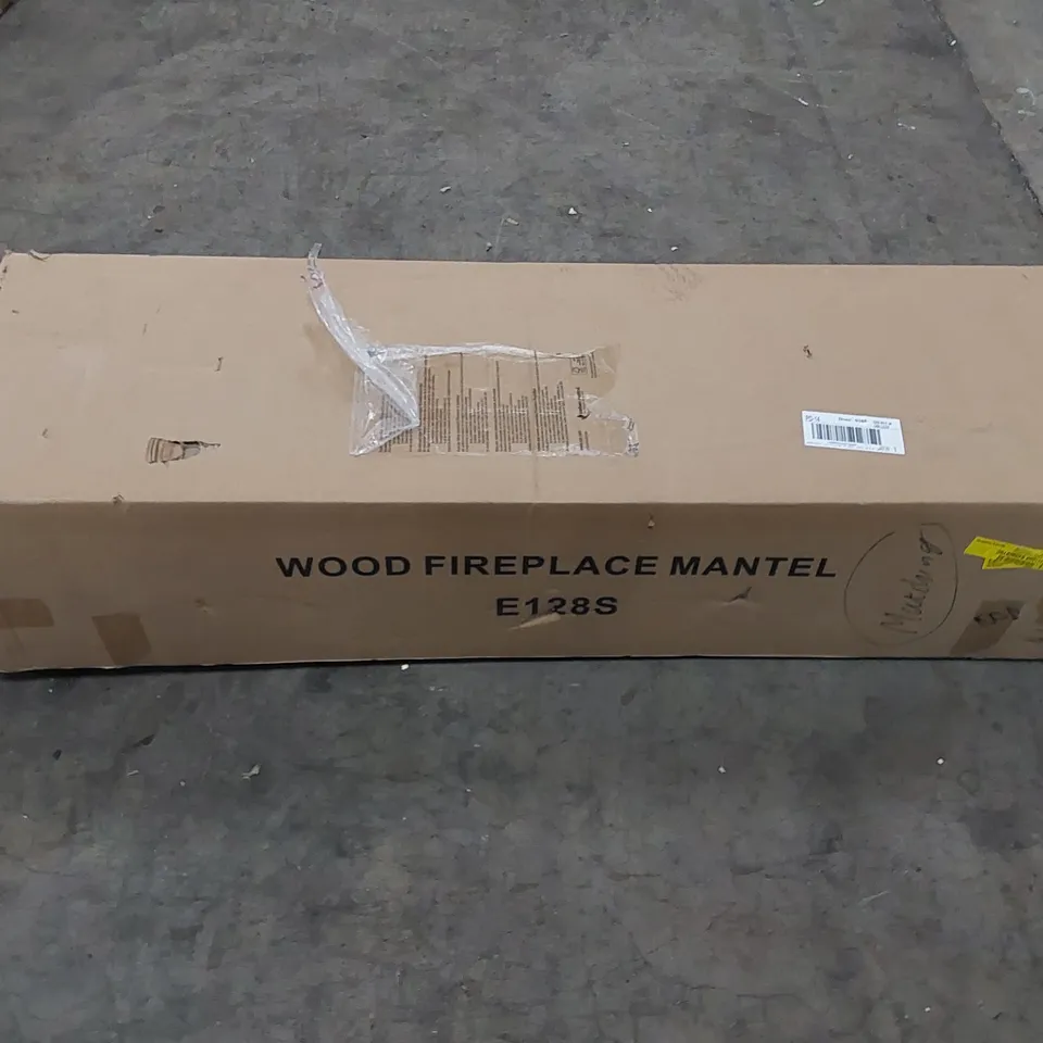 BOXED CARLETON CASTLETON WOOD FIREPLACE MANTEL - MANTEL/FIREPLACE ONLY, NO HEATING ELEMENT OR UNIT