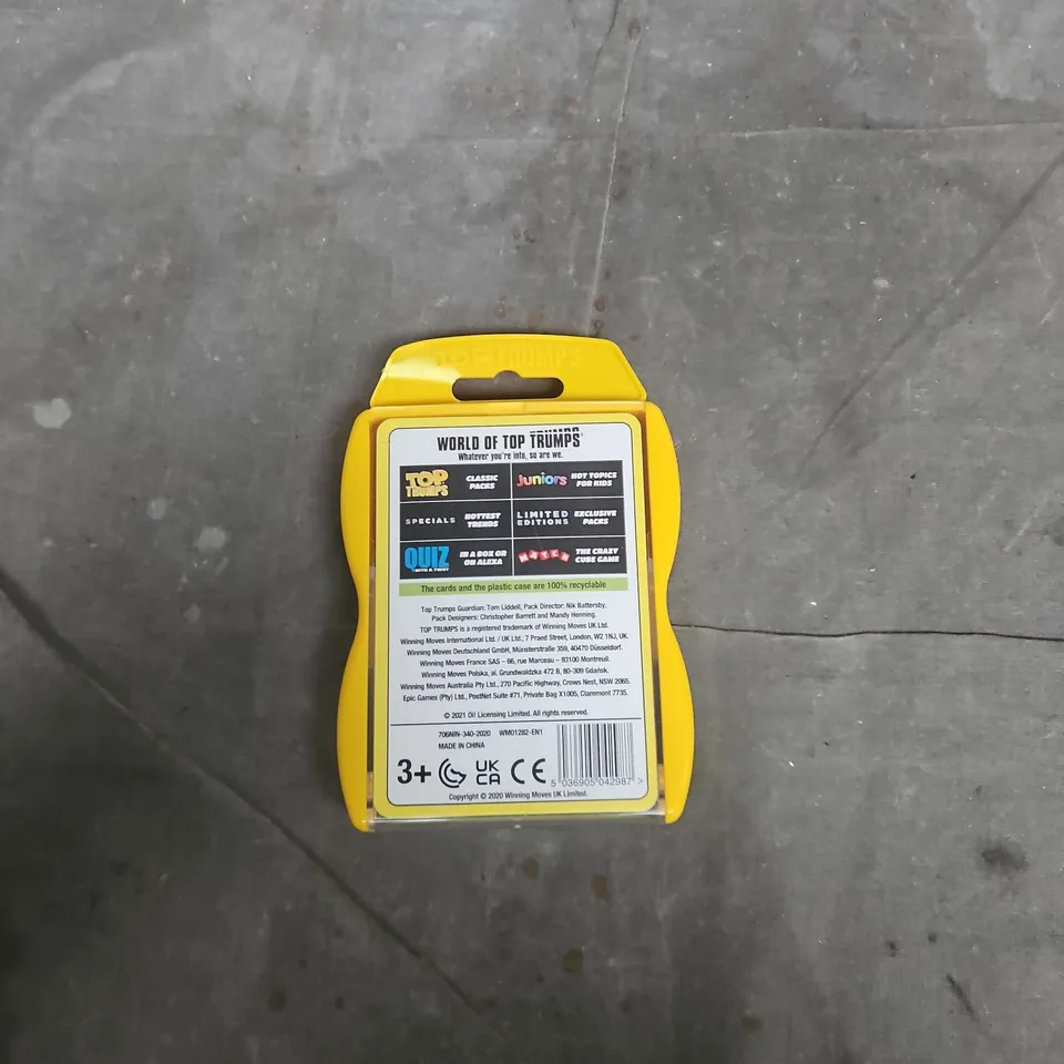 TOP TRUMPS WORLD OF TOP TRUMPS CARD GAME – YELLOW CASE