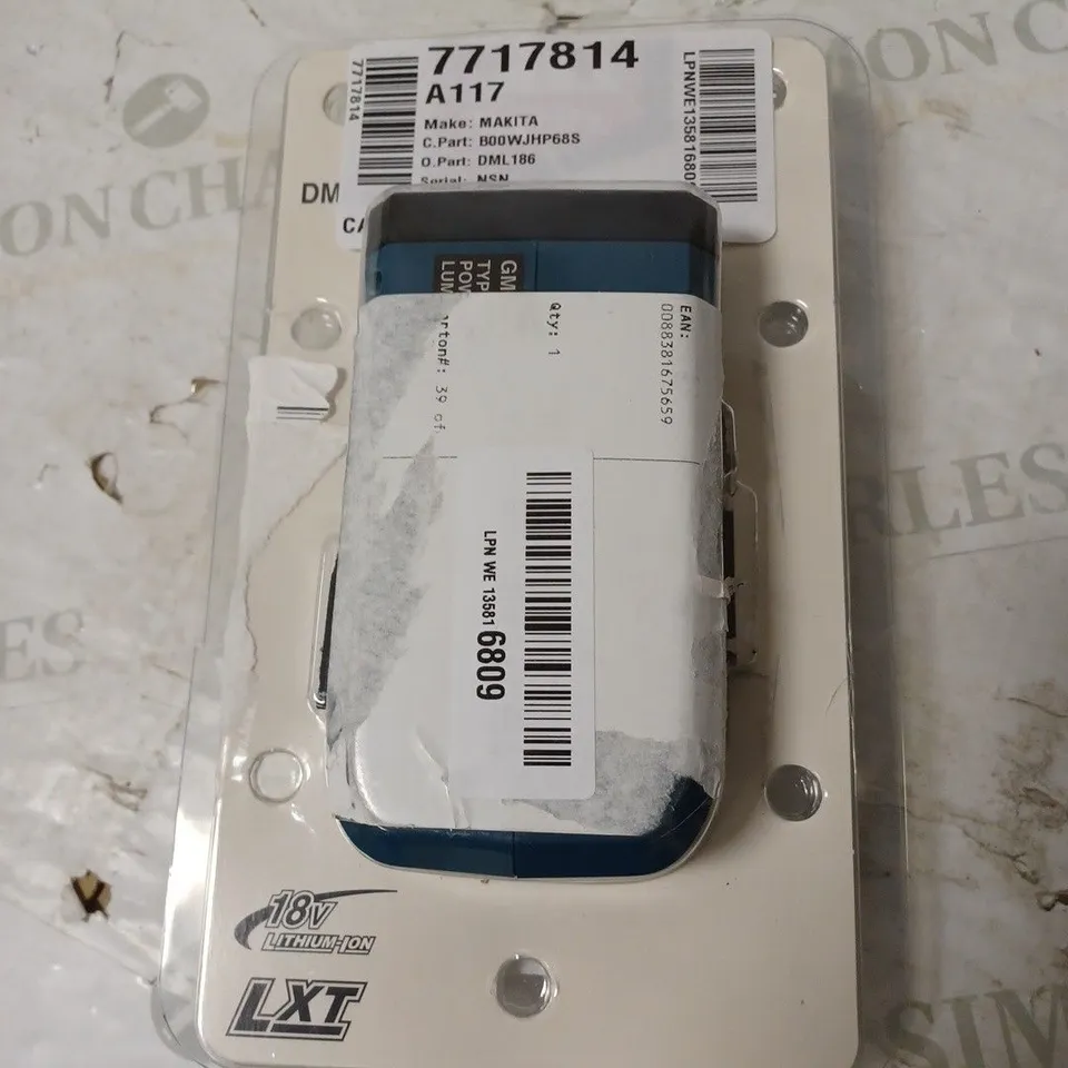 MAKITA DML186 18V LI-ION LXT LED FLASHLIGHT