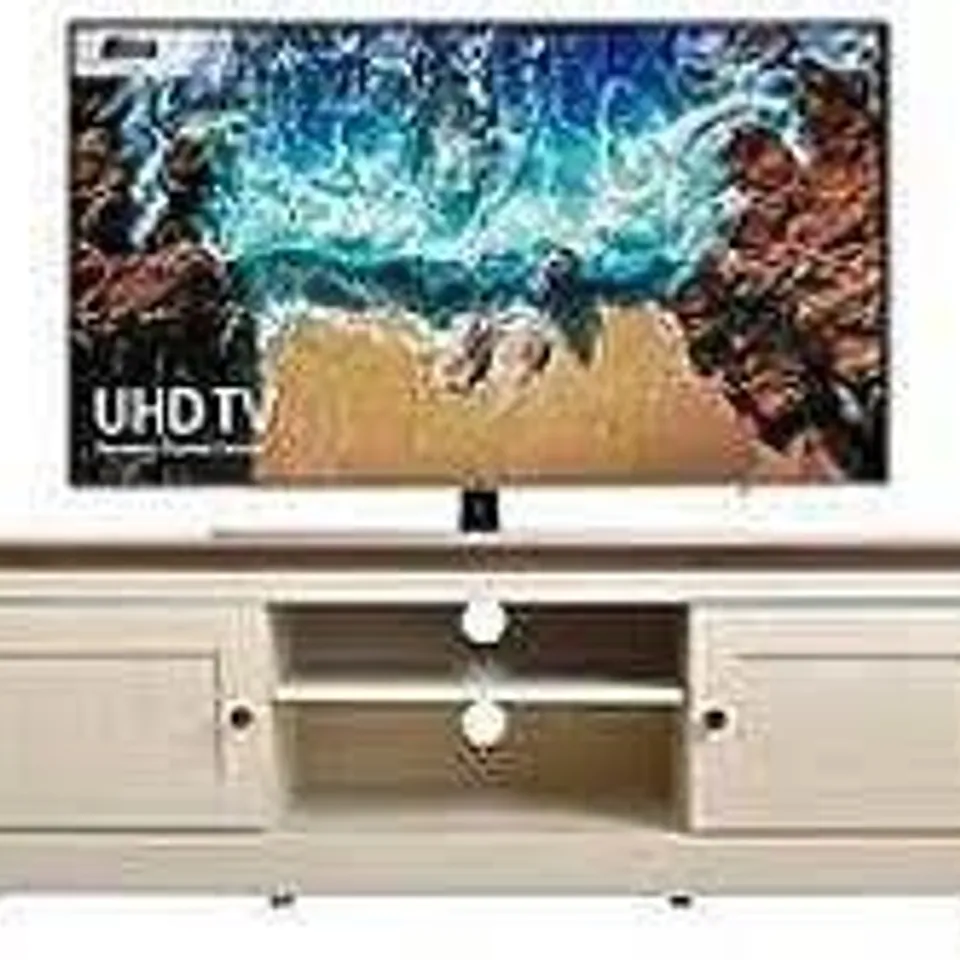 BOXED DEVON IVORY/WALNUT TV CABINET (1 BOX) RRP £289