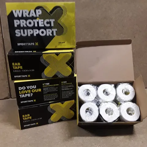 BOXED WRAP PROTEC SUPPORT SPORT TAPE 7.5CM X 4.5M X6