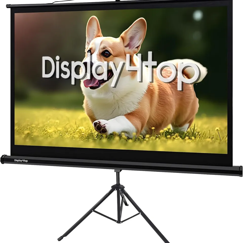 BOXED DISPLAY4TOP 60" PORTABLE PROJECTOR SCREEN, 4:3 PORTABLE FOLDABLE FOR HOME THEATER