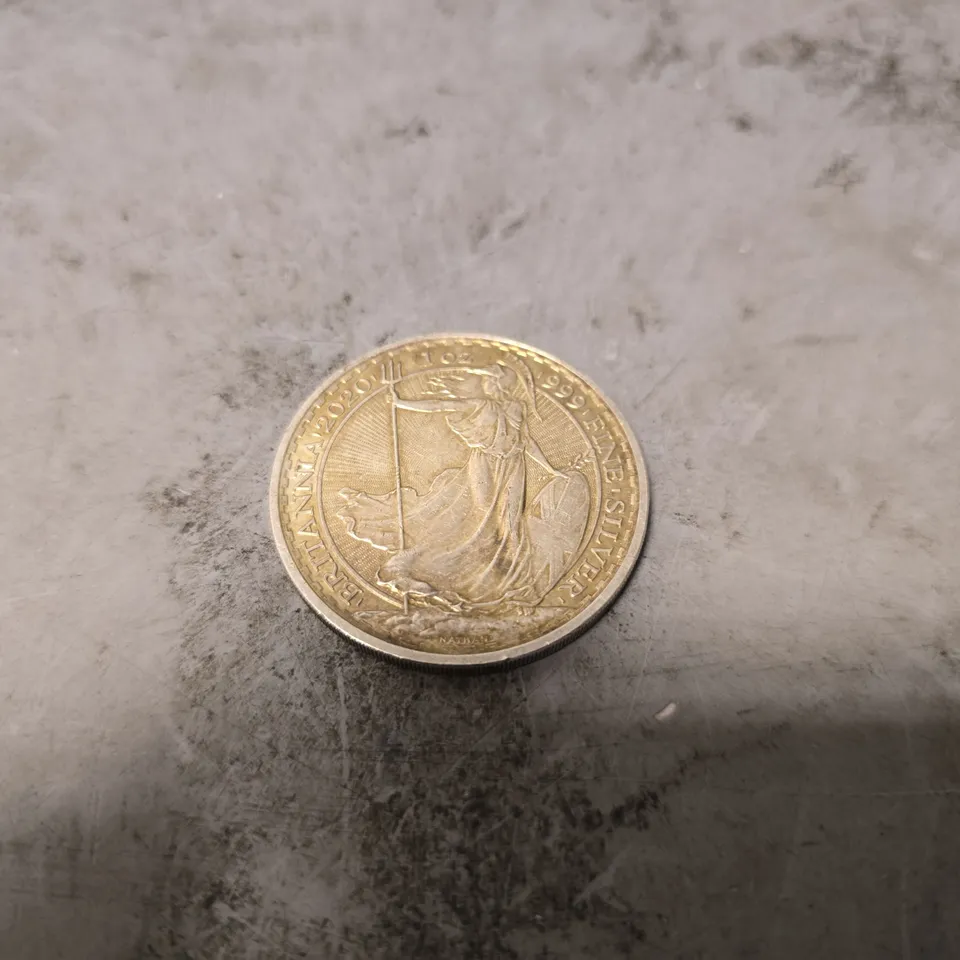 BRITANNIA 1 OZ BRITANNIA COIN 999. FINE SILVER COIN