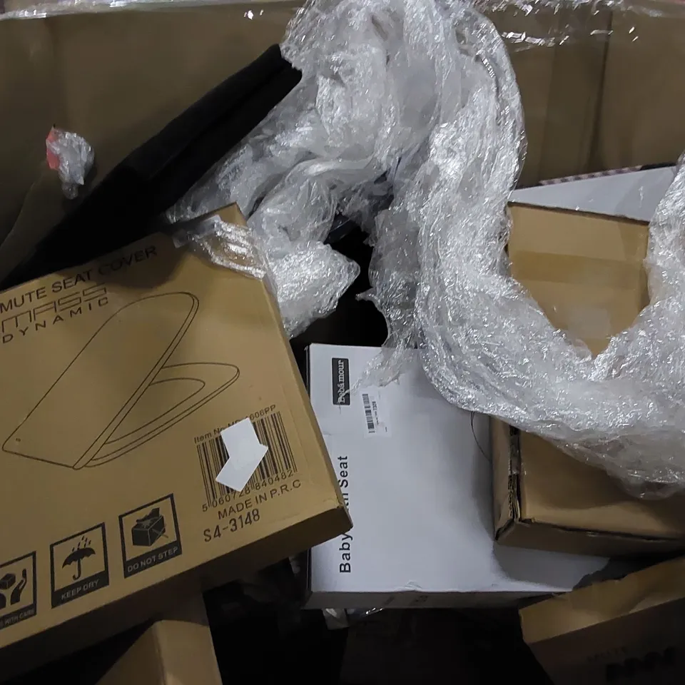 PALLET OF ASSORTED ITEMS INCLUDING: ELECTRIC BLANKET, MEMORY FOAM PLUSH, EXTENDABLE WATER BRUSH, TRIPOD EASEL, TOILET SEAT