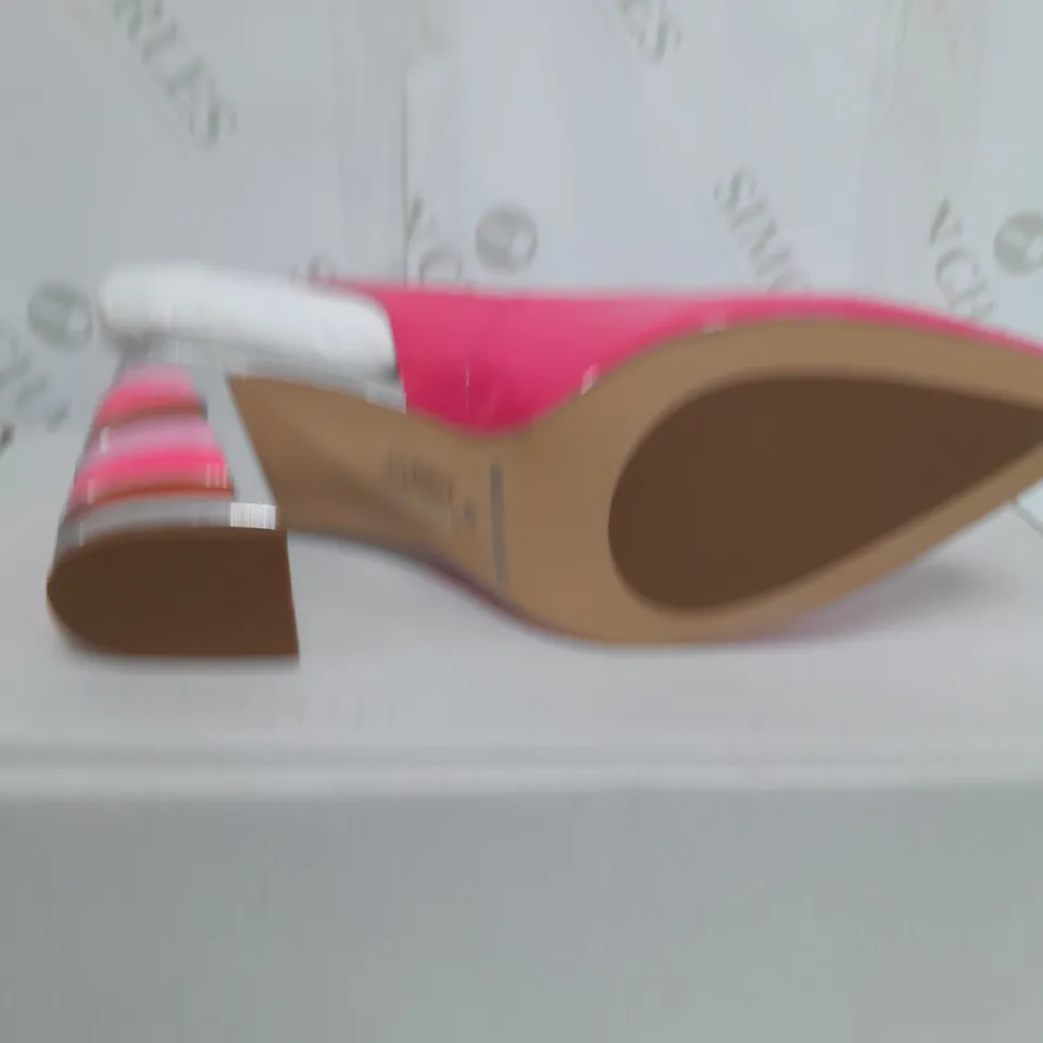 MODA IM PELLE PINK DESIGNED HIGH HEELS - UK SIZE 7