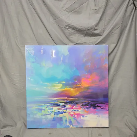 ABSTRACT SEASCAPE ON CANVAS – SIGNED LOWER RIGHT 