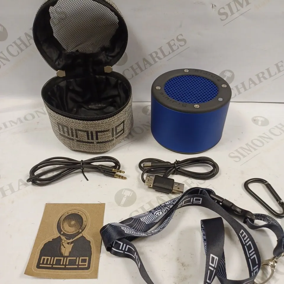 BOXED MINIRIG 3 PORTABLE WIRELESS BLUETOOTH SPEAKER BLUE 