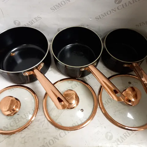 TOWER LINEAR NON STICK SAUCEPAN SET