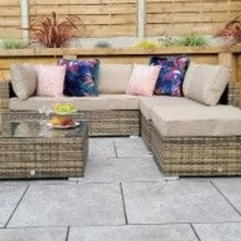 BRAND NEW BOXED SAVANNAH CORNER SOFA IN NATURE/BROWN