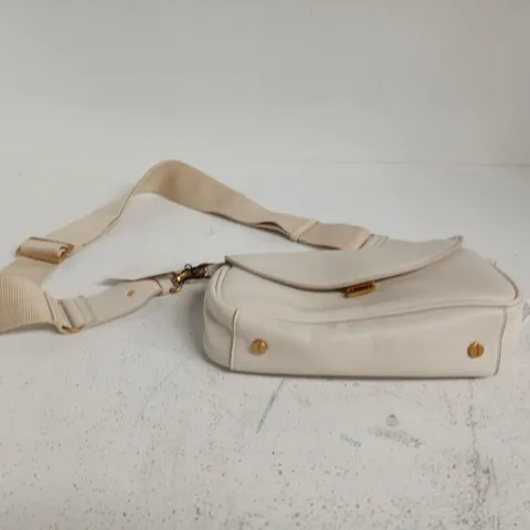 ZARA CREAM CROSSBODY BAG WITH GOLD HARDWARE