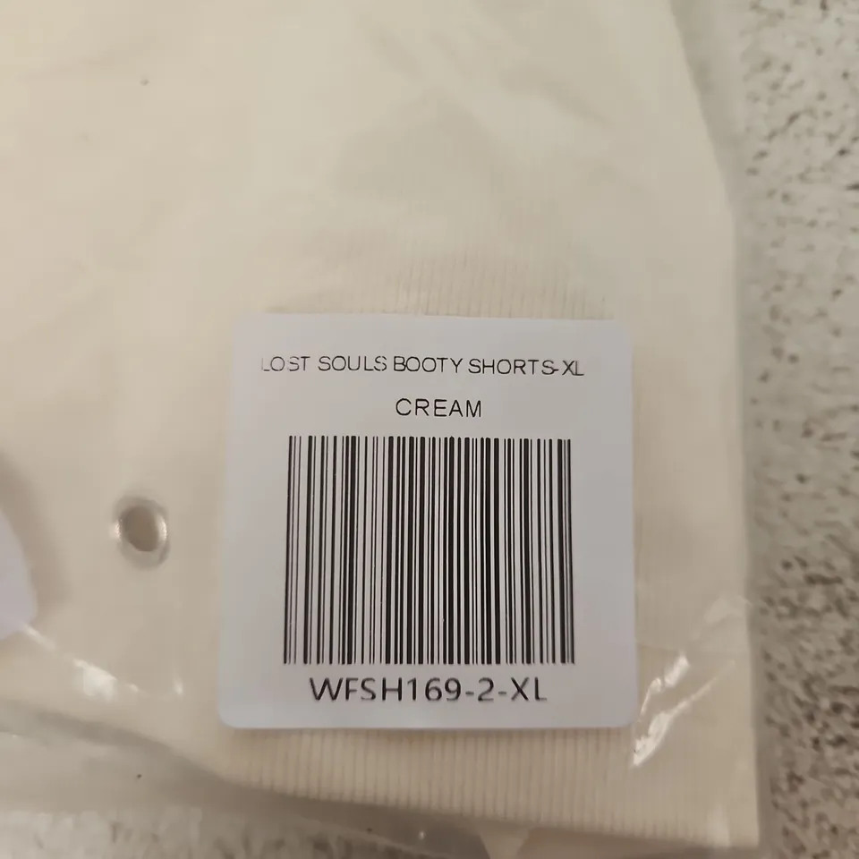 WHITE FOX LOST SOULS BOOTY SHORTS – CREAM – XL