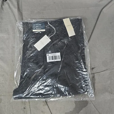 ABERCROMBIE & FITCH ULTRA HIGH RISE WIDE-LEG TROUSERS IN BLACK SIZE 26R