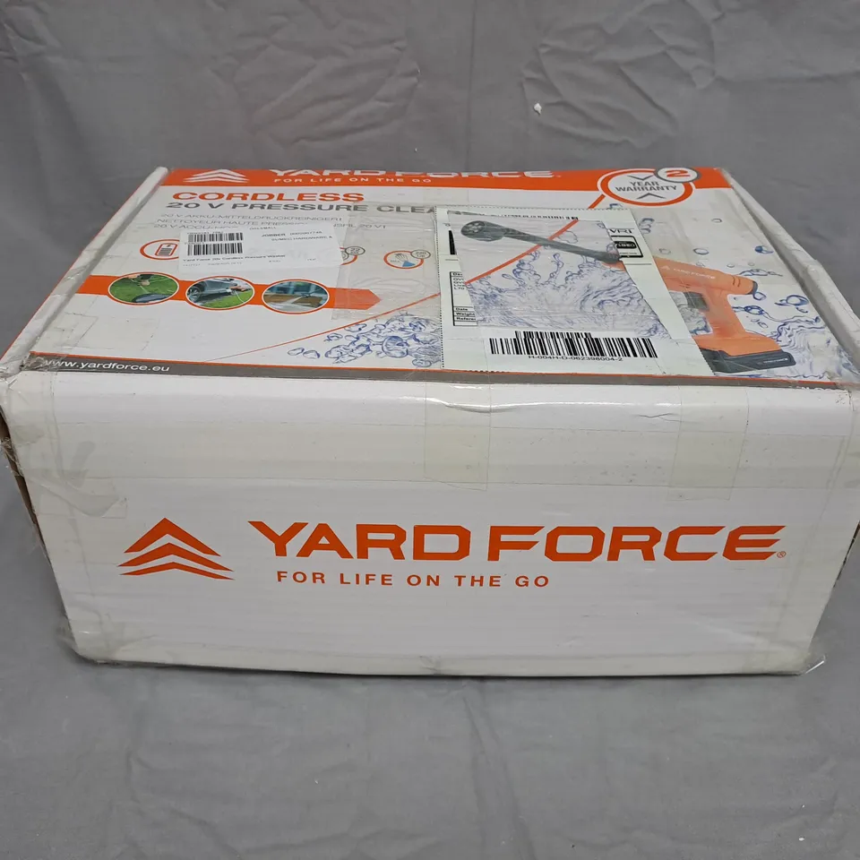YARD FORCE 20V CORDLESS PRESSURE WASHER