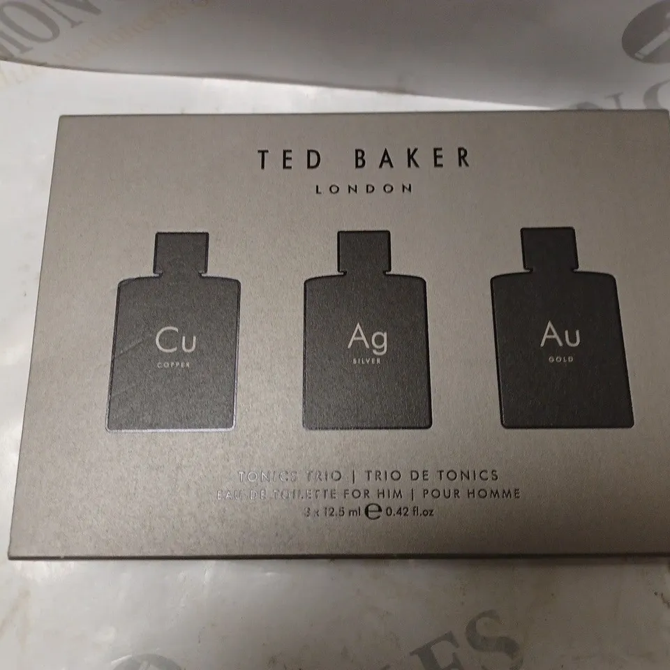 BOXED TED BAKER TONICS TRIO EAU DE TOILETTE RRP £25