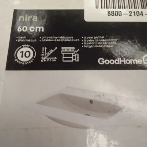 BOXED NIRA 60CM BASIN - WHITE