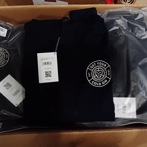 BRAND NEW BRASS MONKEY UNISEX HOODIES - APPROXIMATELY 14X // NAVY // BMAW24UNH06 // SIZE: L