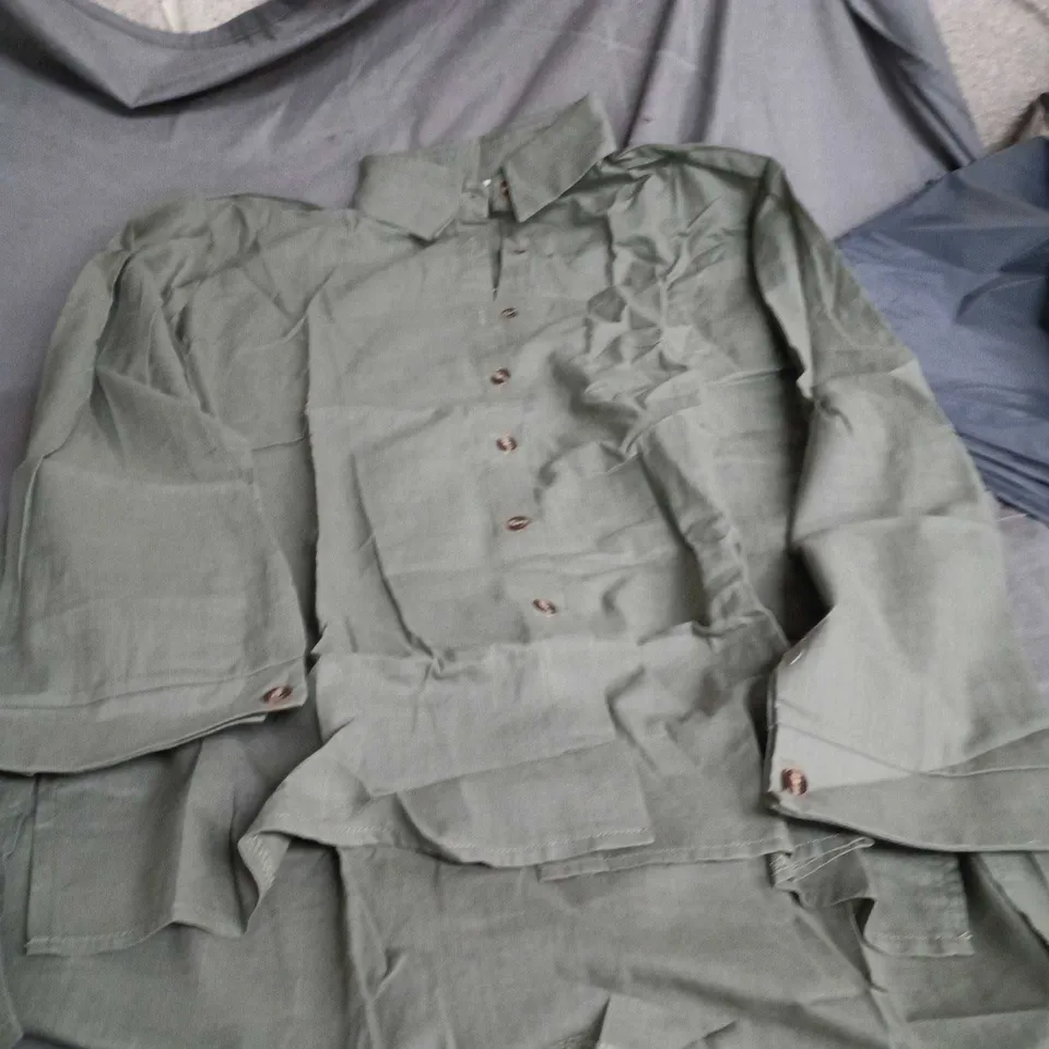 KHAKI BUTTONED LONG SLEEVE SHIRT SIZE XL