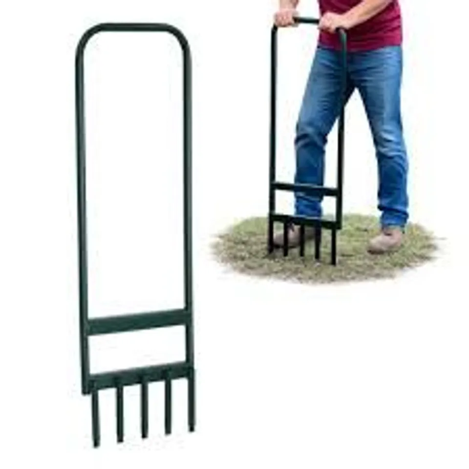 HOLLOW TINE 5 SPIKE HAND LAWN GREEN GRASS SOIL AERATOR