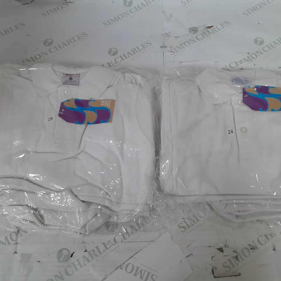 SET OF APPROX 20 AKIF STYLES SCHOOL WEAR BOYS POLO SHIRTS IN VARIOUS SIZES 