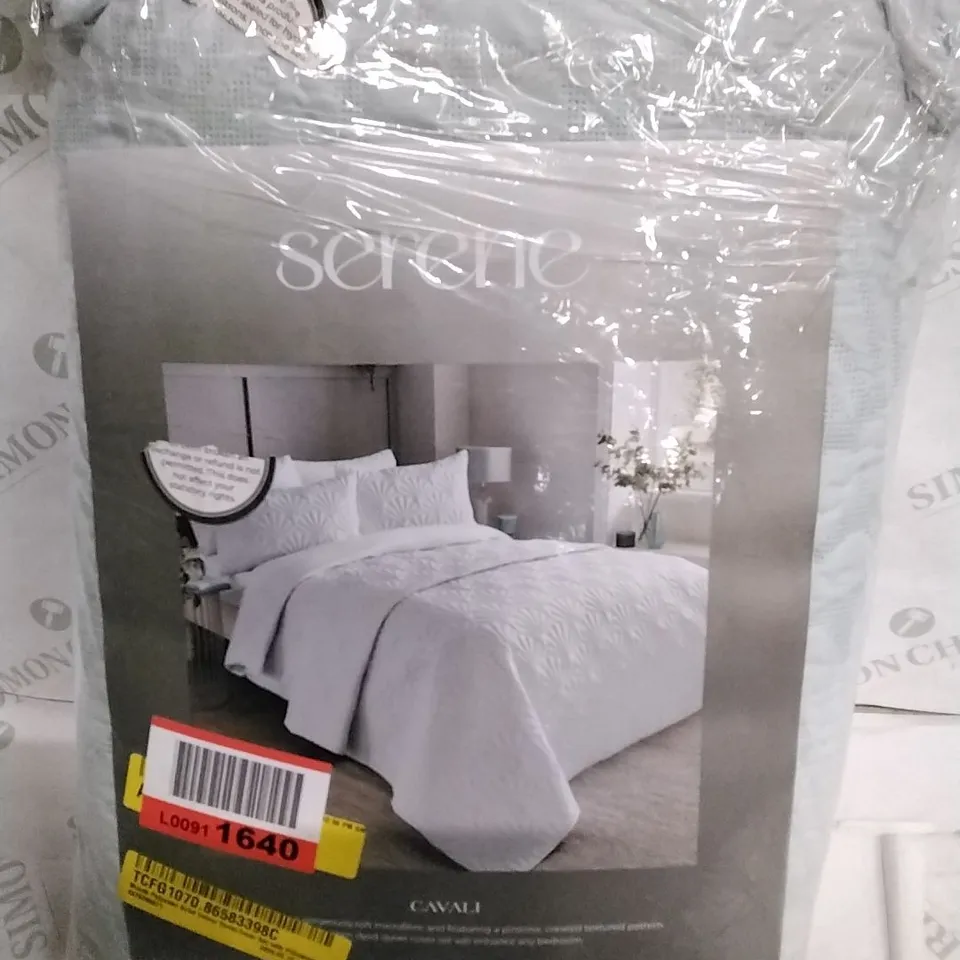 BAGGED SERENE MUSAB POLYESTER SOLID COLOUR DUVET COVER SET WITH PILLOWCASES - SIZE: 200CM X 200CM - COLOUR: DUCK EGG