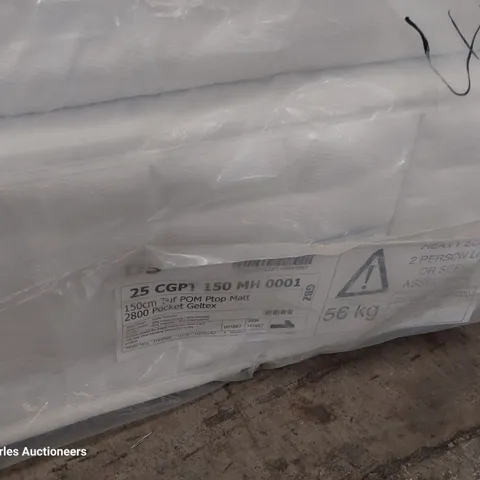 QUALITY BAGGED SILENTNIGHT 5' KINGSIZE PILLOWTOP 2800 POCKET GELTEX MATTRESS
