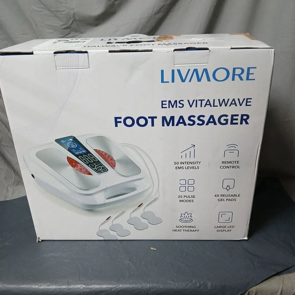 LIVMORE EMS VITALWAVE FOOT MASSAGER BOXED 