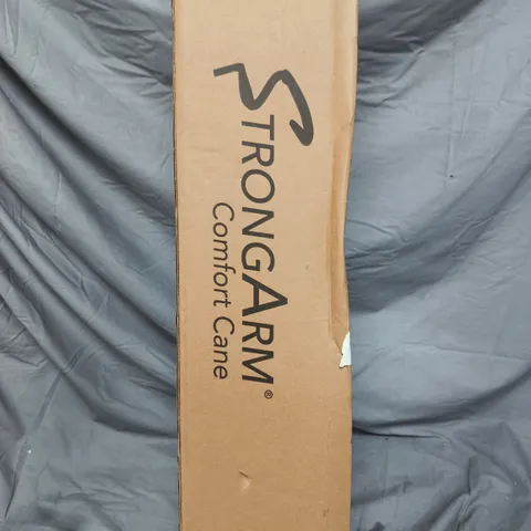 STRONG ARM COMFORT CANE WITH STANDING BASE & LIGHT IN BLACK