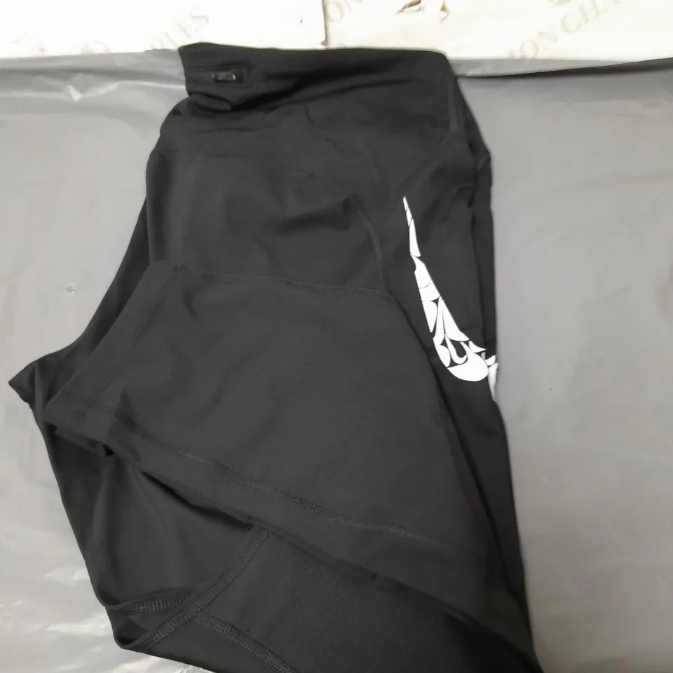 NIKE FAST LADIES DRI-FIT LEGGINGS BLACK WITH WHITE TRIMS SIZE XXL