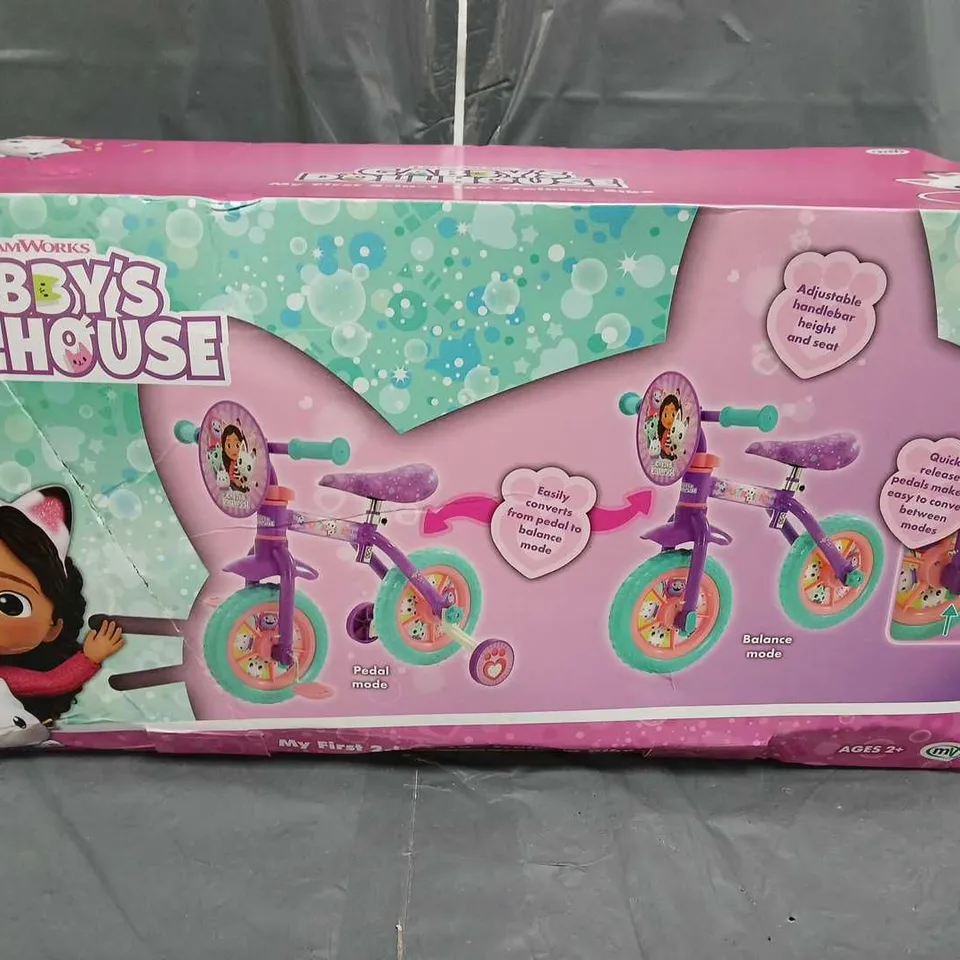 BOXED GABBYS DOLLHOUSE MY FIRST TRAINING BIKE