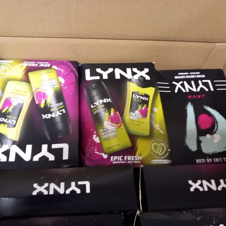 9 ASSORTED BOXED LYNX GIFT SETS 
