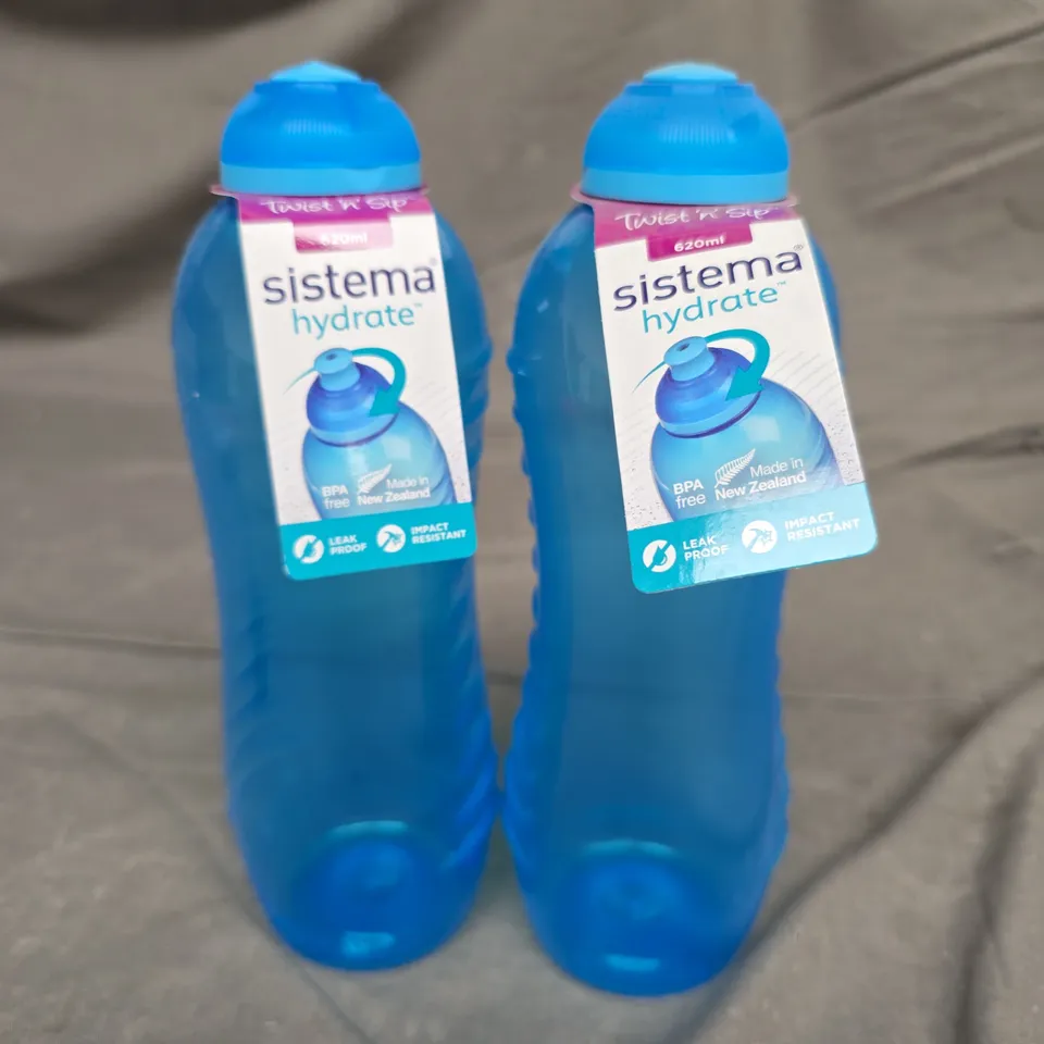 LARGE BOX OF APROX 70 ASSORTED SISTEMA 620 ML TWIST BOTTLES 