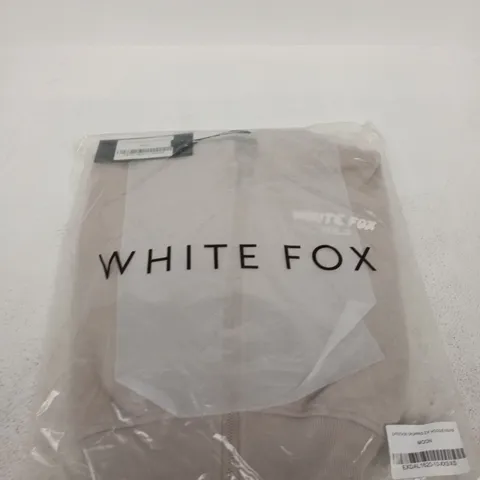 WHITE FOX CROPPED ZIP HOODIE- MOON - SIZE XXS/XS