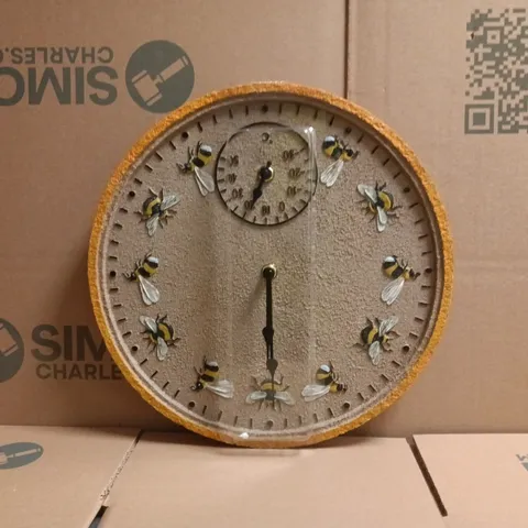 BOXED SMART GARDEN BEEZ WALL CLOCK & THERMOMETER 5164018