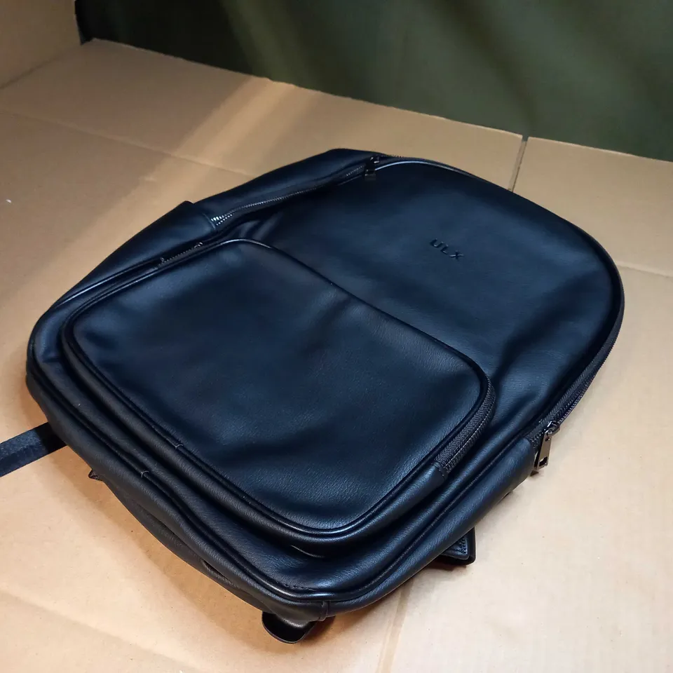ULX BLACK FAUX LEATHER BACK PACK