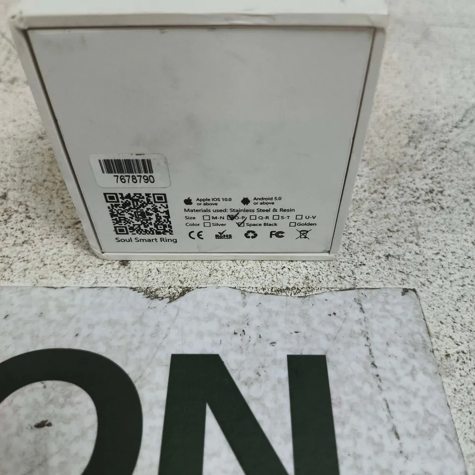 SOUL SMART SMART RING SIZE O-P SPACE BLACK BOXED WITH MANUAL
