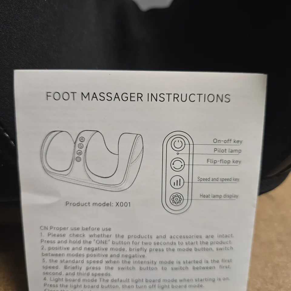 FOOT MASSAGER – MODEL X001, BLACK