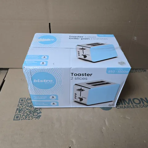 BISTRO CHEF 2-SLICE TOASTER – BLUE