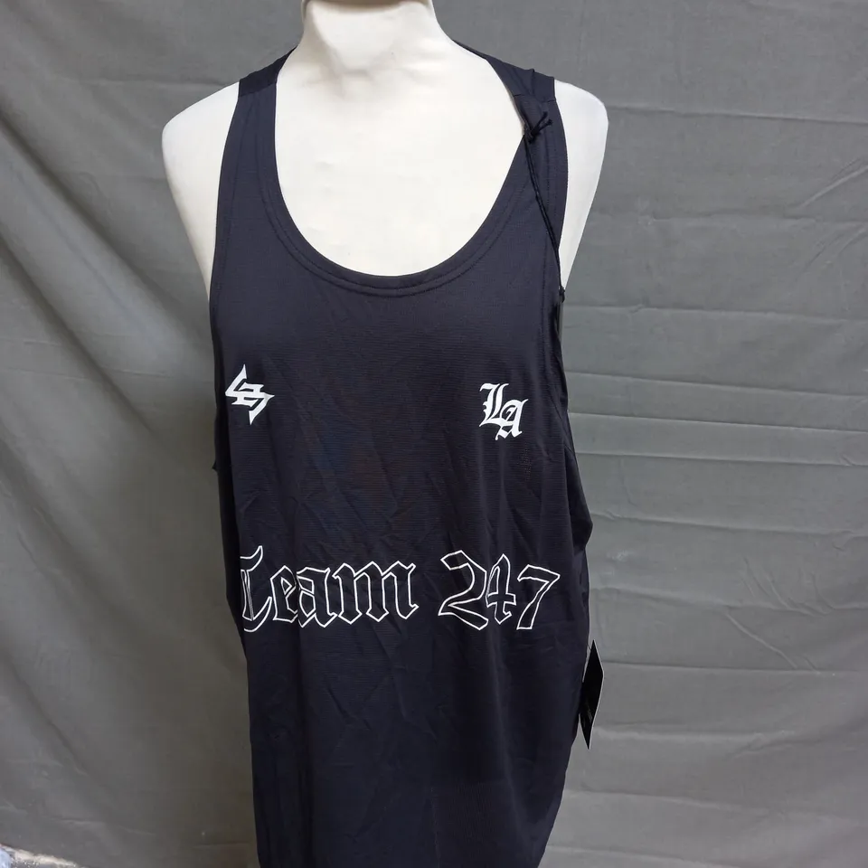 REPRESENT LA MARATHON SINGLET IN BLACK - LARGE
