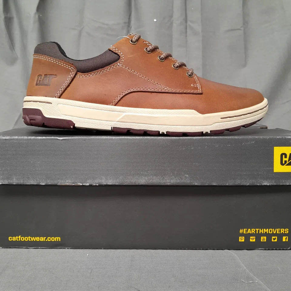BOXED PAIR OF CAT SHOES IN BROWN UK SIZE 8